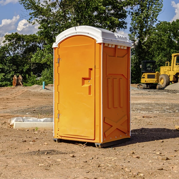 how often are the portable restrooms cleaned and serviced during a rental period in Nelsonia Virginia